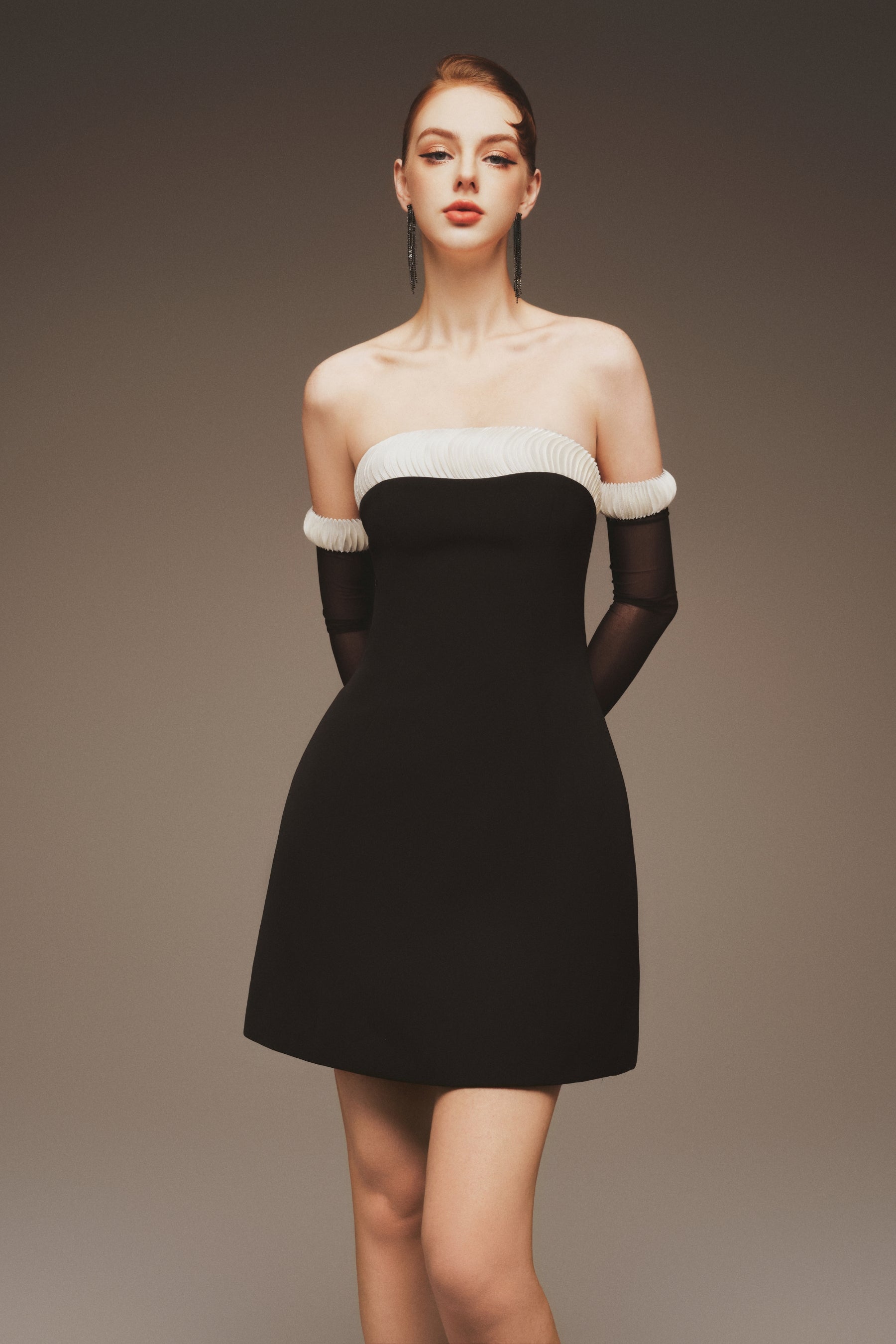 Đầm Mini Hai Dây Vải Twill