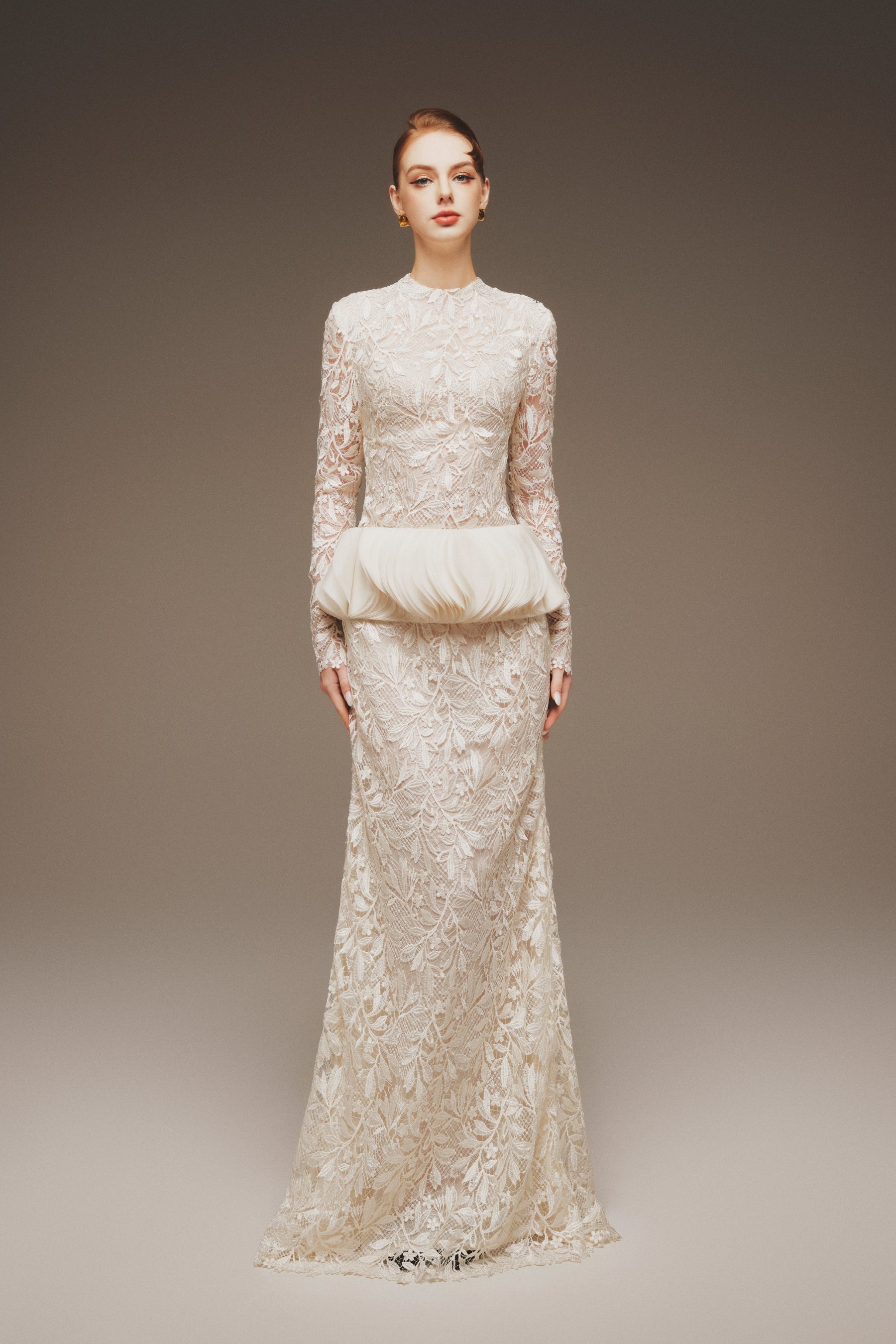 Đầm Xòe Phối Tay Ren & Organza