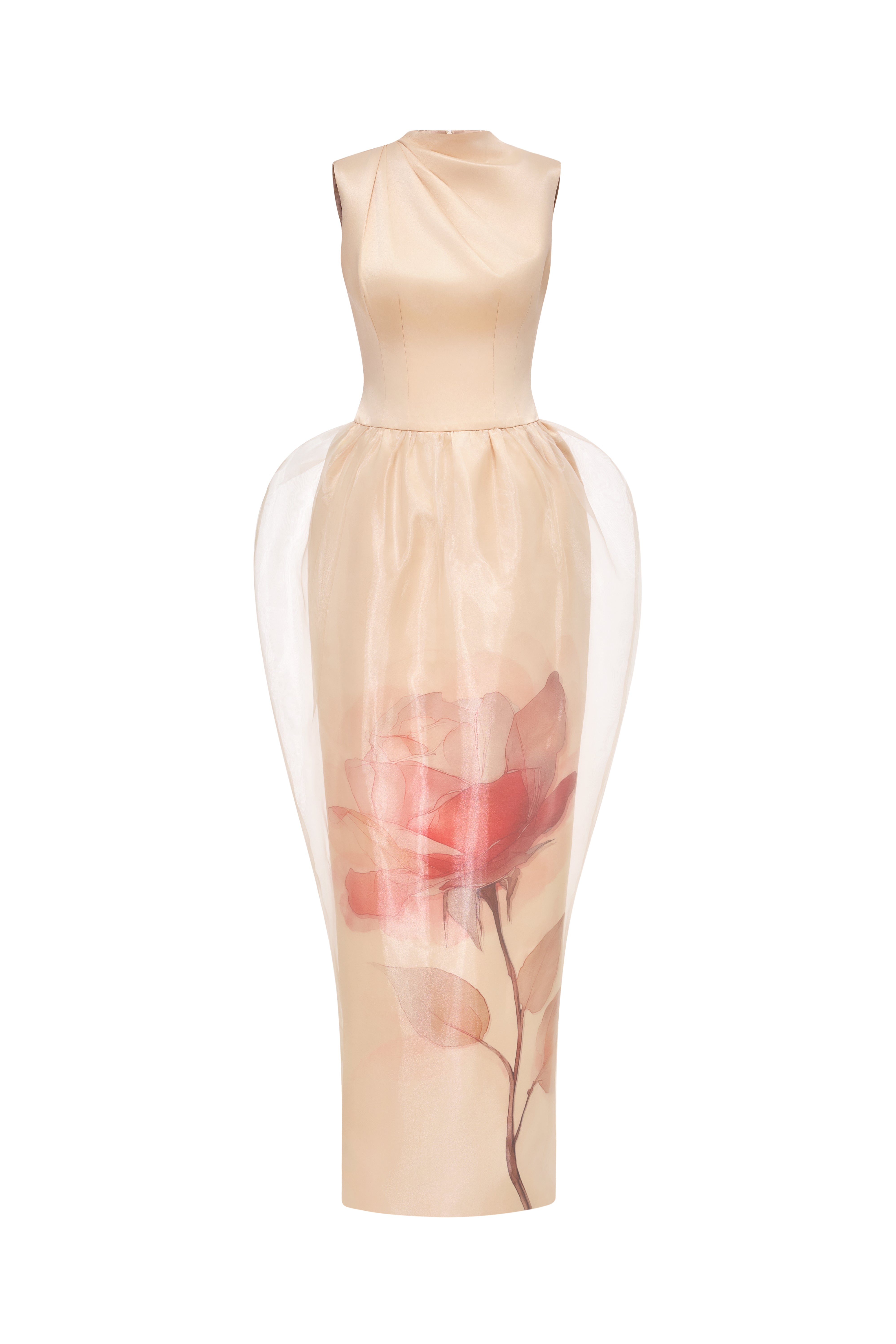 Đầm Elara Xuyên Thấu Không Tay Bằng Vải Organza