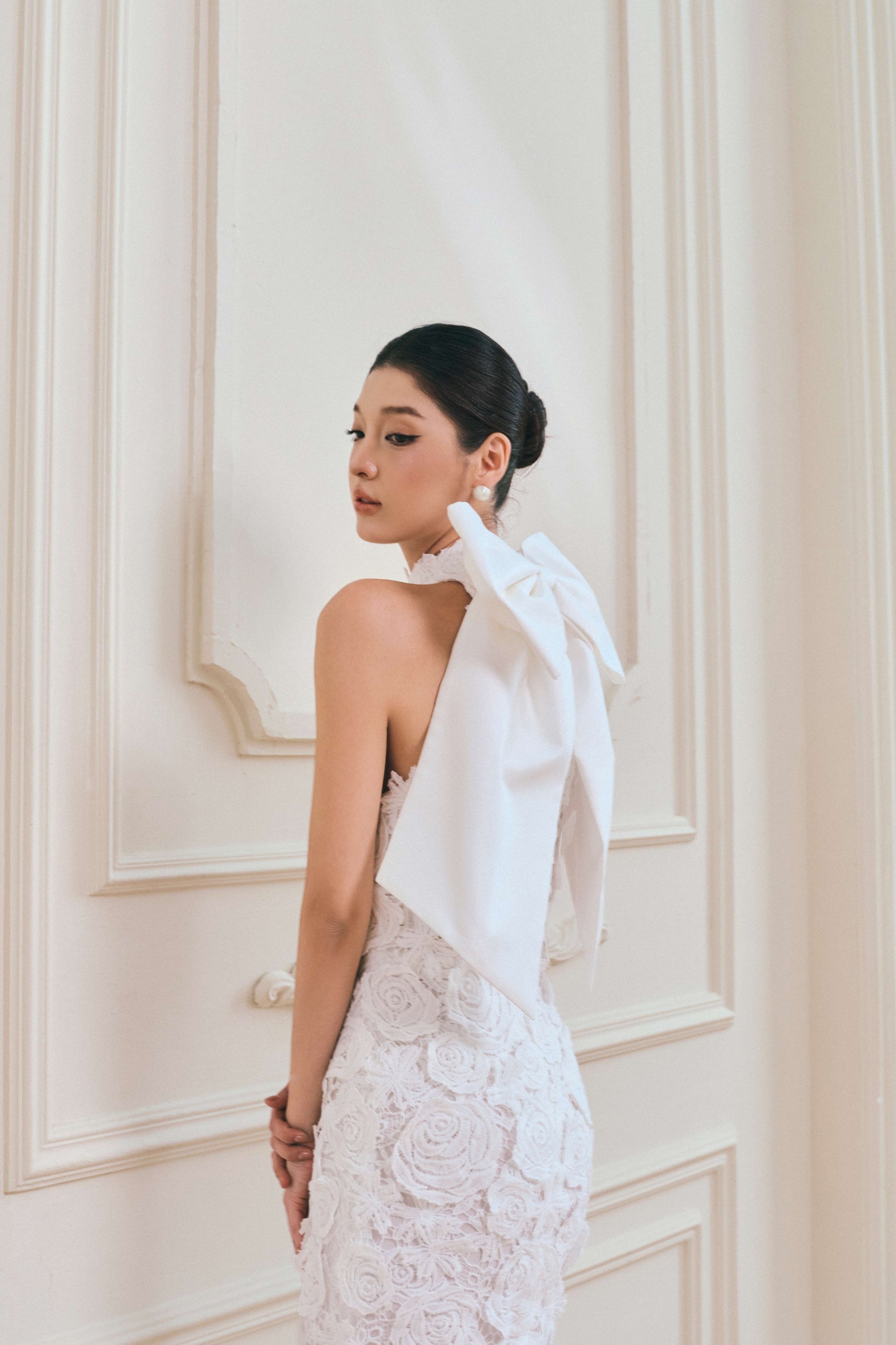Đầm Maxi Haper Cổ Yếm Ren