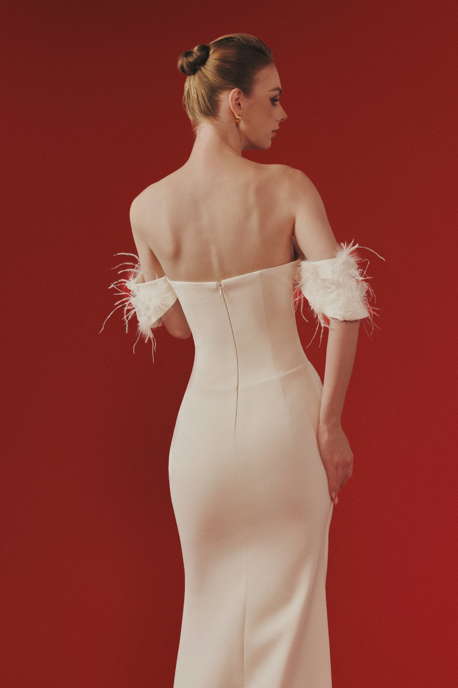 Đầm Maxi Ann Sweetheart Feather